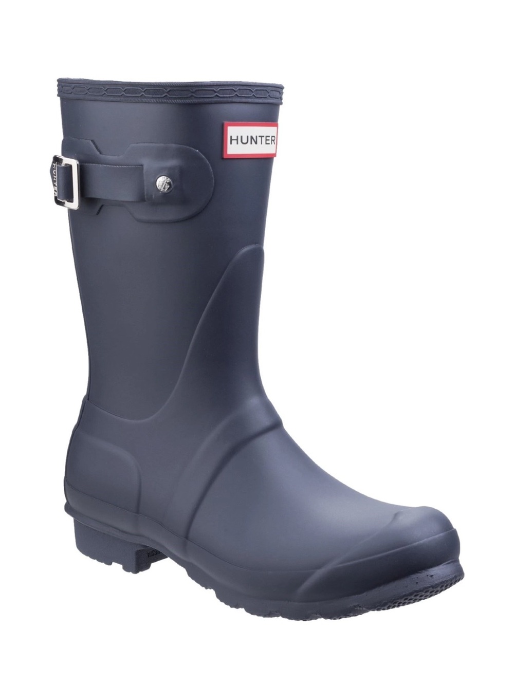 Hunter Original Short Rubber Women's Navy Wellington Boots New SIZE 7